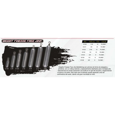 Plomos de pesca weight finesse free jika 10136
