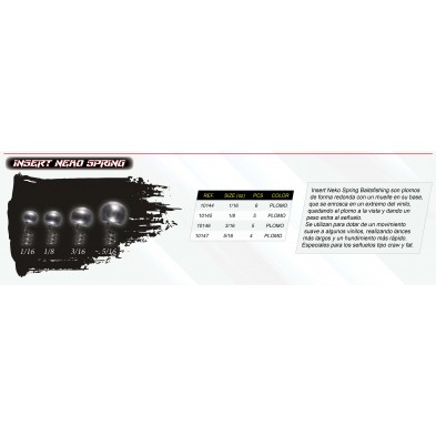 Plomos de pesca Insert Neko Spring BaitsFishing 10146