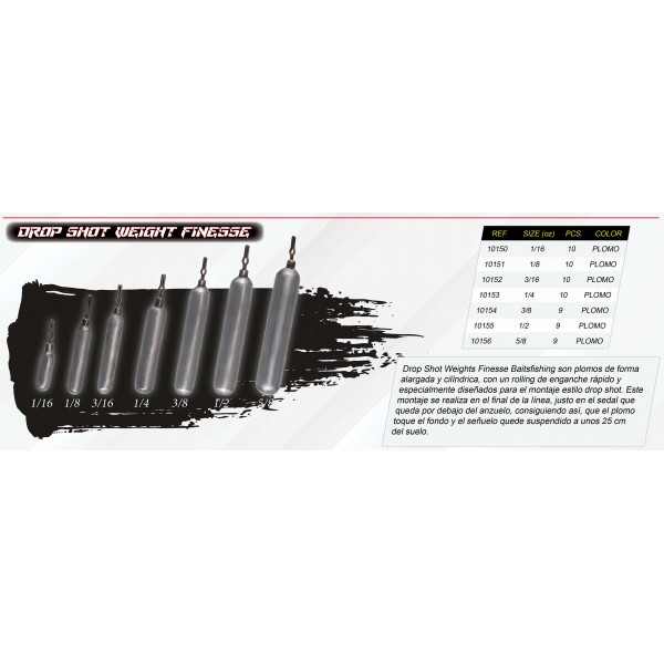 Plomos Drop Shot Weight Finesse BaitsFishing 10155