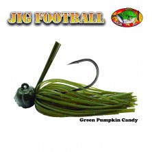 Señuelo de pesca Football Jig 3/8oz Green Pumpkin Candy