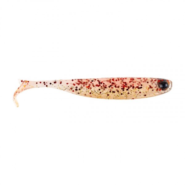 Señuelo Mezashi Keel Tail Minnow- Red & Gold Glitter