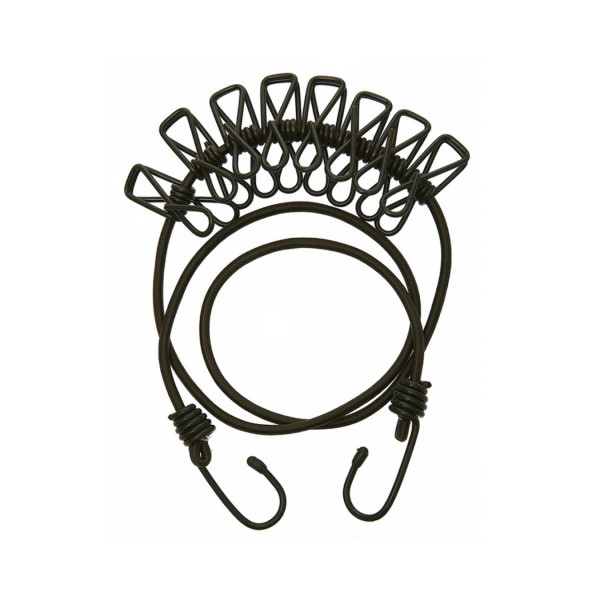 Elástico para tender/secar ropa con 8 Pinzas – 111 cm