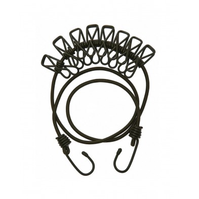 Elástico para tender/secar ropa con 8 Pinzas – 111 cm