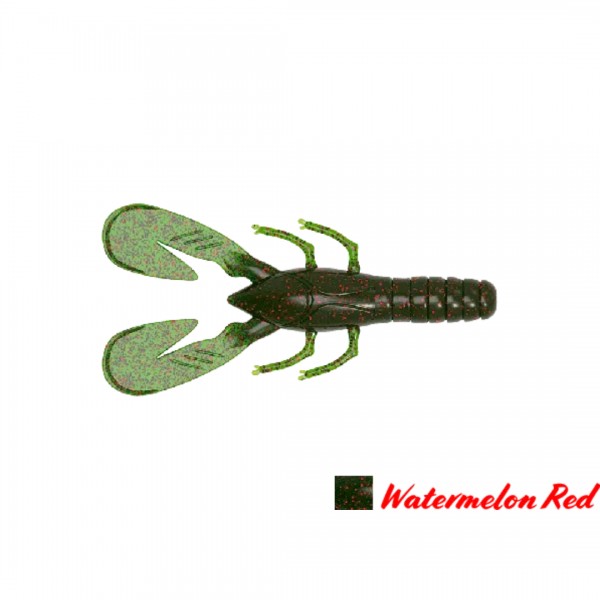 Vinilo Lethal Craw Agr Baits Color Watermelon Red
