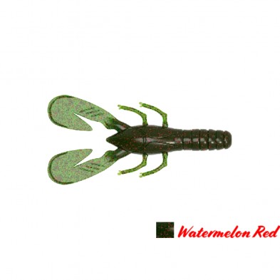 Vinilo Lethal Craw Agr Baits Color Watermelon Red