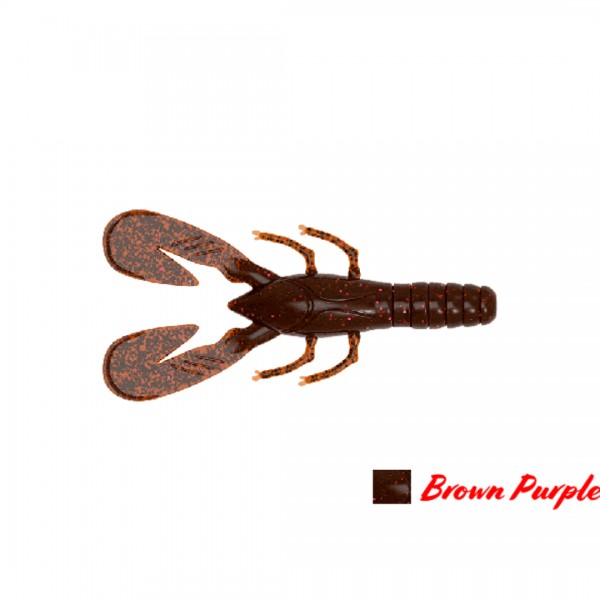 Vinilo Lethal Craw Agr Baits Color Brown Purple